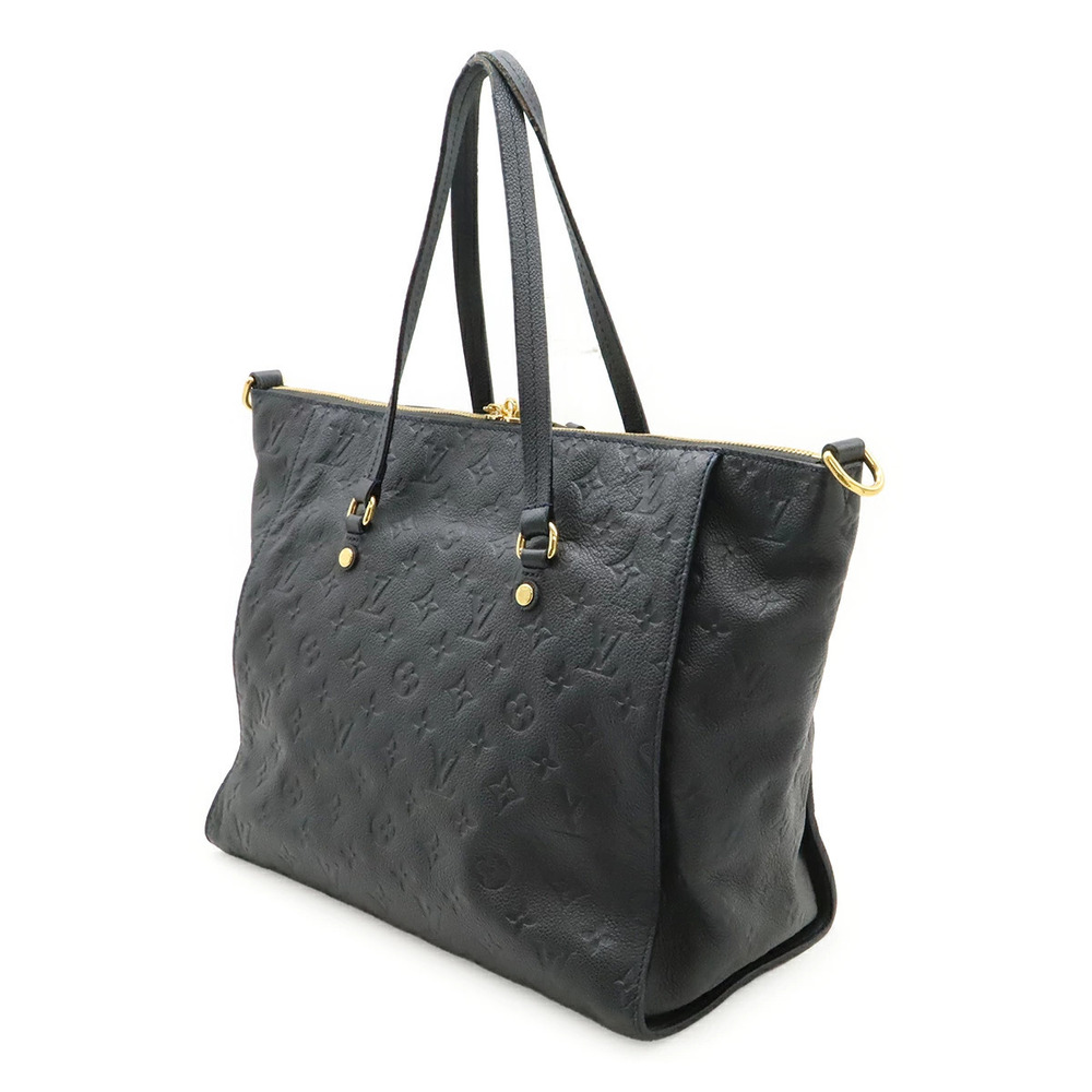 Louis Vuitton Lumineuse Infini Black Leather Bag Empreinte Tote Black